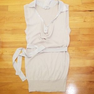 NWOT Knit top vest tunic light grey size Small-Med